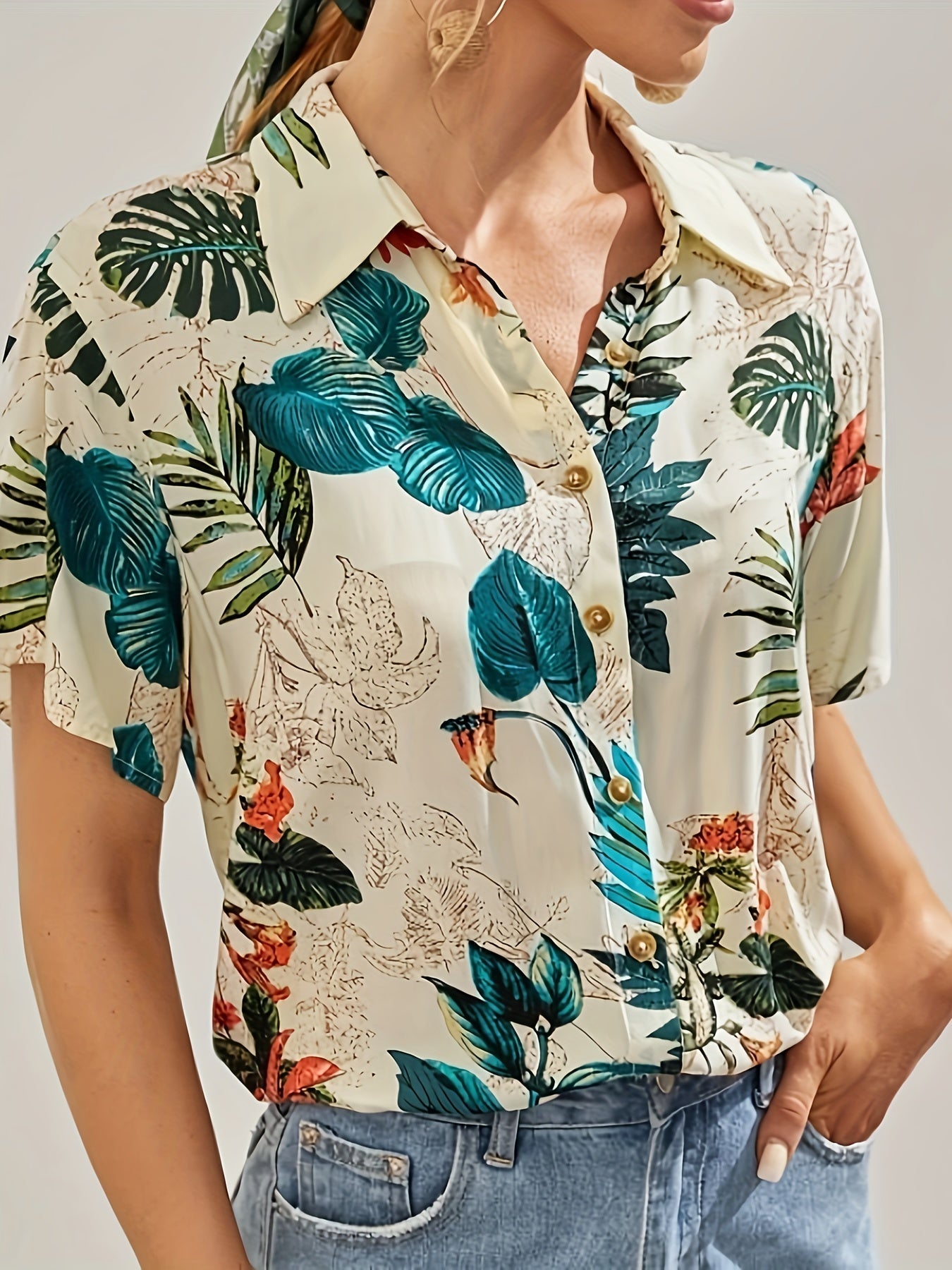 MyWestern Tropical Print Shirt