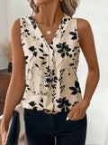 MyWesternPrint Rolled-Up Short Sleeves Round Neckline Relaxed Fit Top For Women & Girls