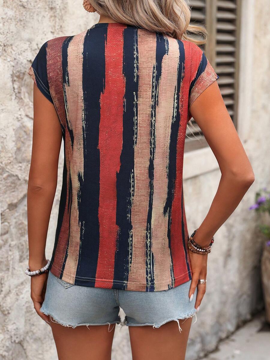 MyWesternSleeves Round Neckline Relaxed Fit Top For Women & Girls