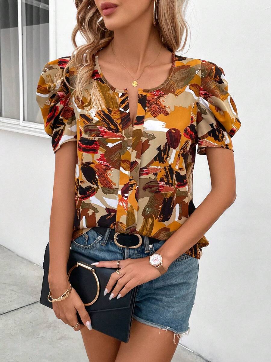MyWesternTrendy Women's Western Top with Artistic Vibes