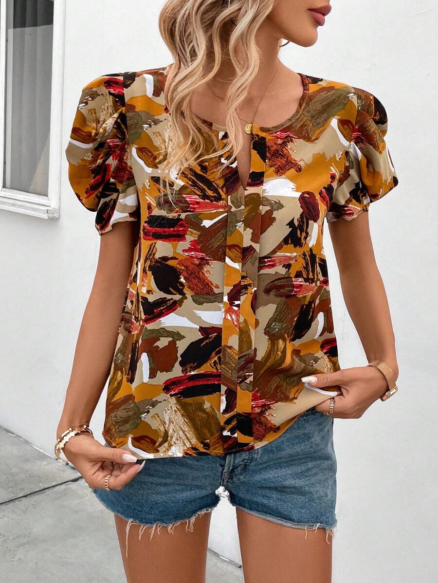 MyWesternTrendy Women's Western Top with Artistic Vibes